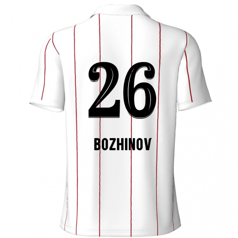 Danxen Kinder Rosen Bozhinov #26 Weiß Schwarz Auswärtstrikot Trikot 2024/25 T-Shirt Schweiz