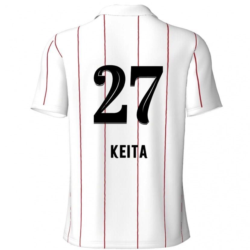 Danxen Kinder Mandela Keita #27 Weiß Schwarz Auswärtstrikot Trikot 2024/25 T-Shirt Schweiz