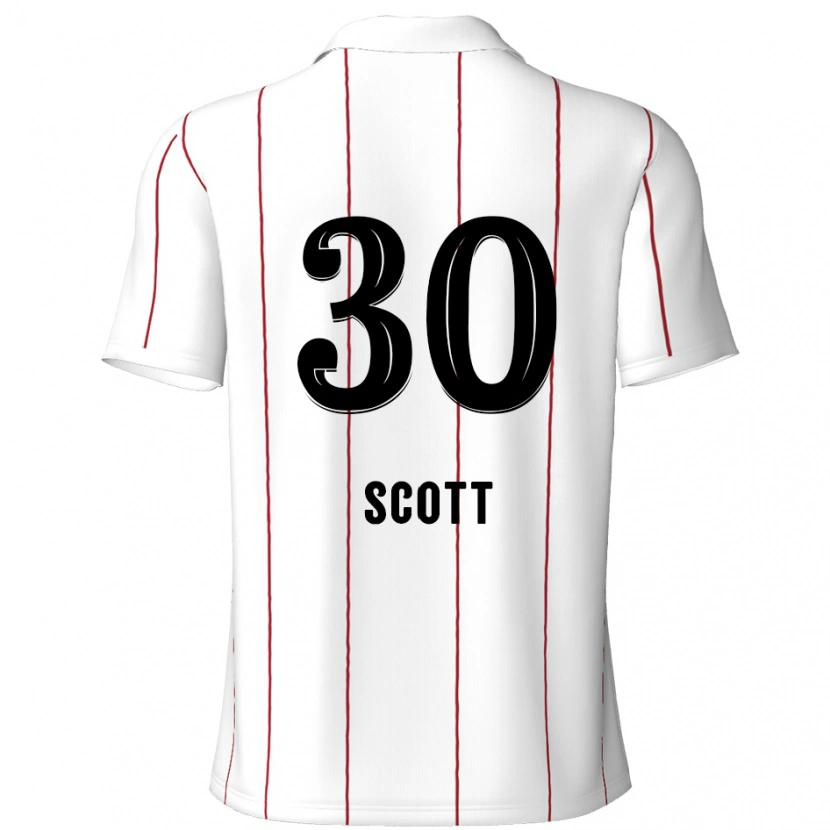 Danxen Kinder Christopher Scott #30 Weiß Schwarz Auswärtstrikot Trikot 2024/25 T-Shirt Schweiz