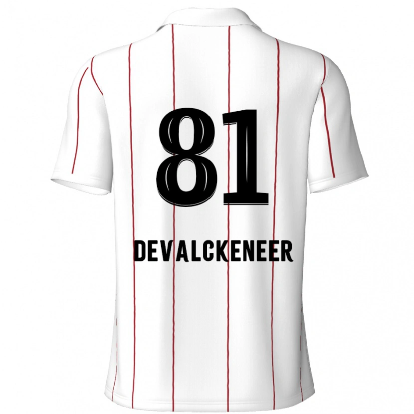 Danxen Kinder Niels Devalckeneer #81 Weiß Schwarz Auswärtstrikot Trikot 2024/25 T-Shirt Schweiz