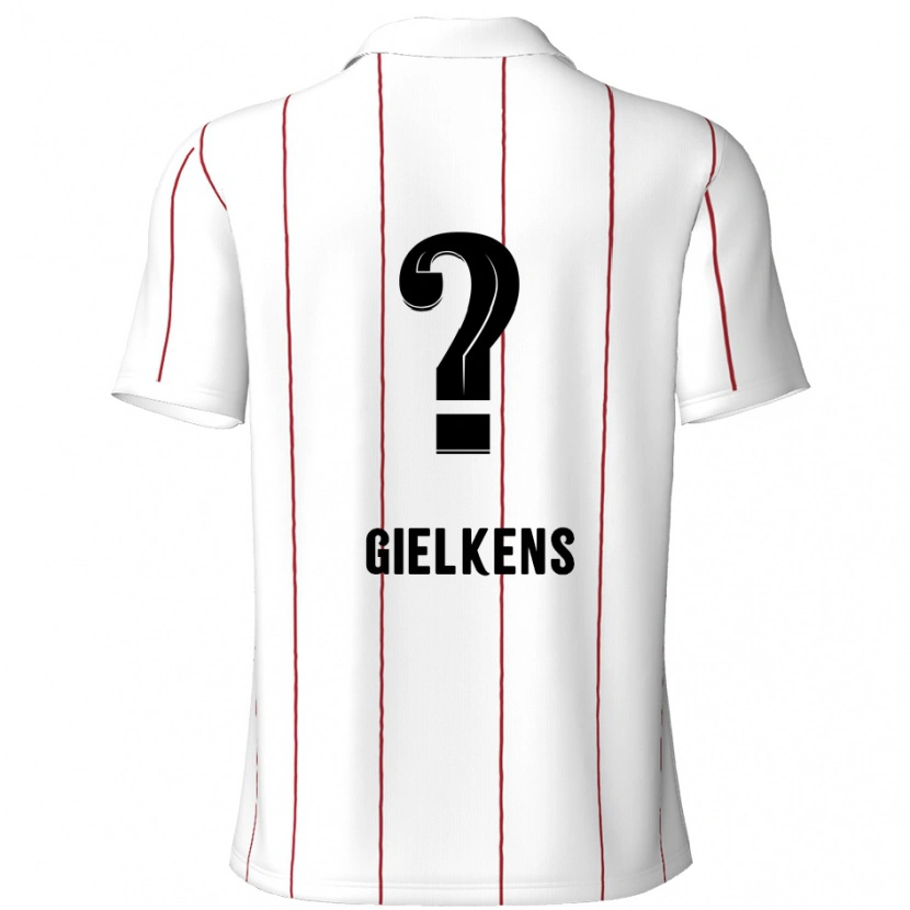 Danxen Kinder Mathijs Gielkens #0 Weiß Schwarz Auswärtstrikot Trikot 2024/25 T-Shirt Schweiz