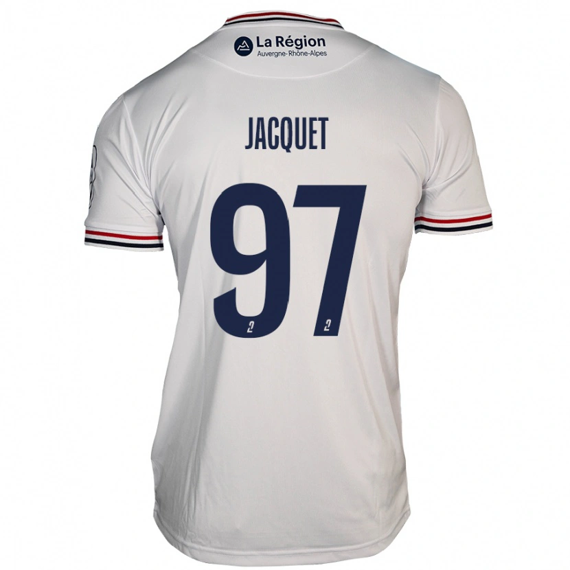 Danxen Kinder Jérémy Jacquet #97 Weiß Auswärtstrikot Trikot 2024/25 T-Shirt Schweiz