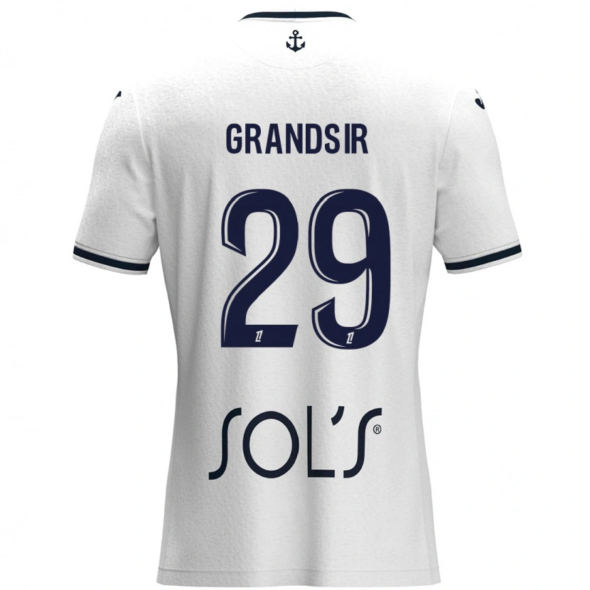 Danxen Kinder Samuel Grandsir #29 Weiß Dunkelblau Auswärtstrikot Trikot 2024/25 T-Shirt Schweiz