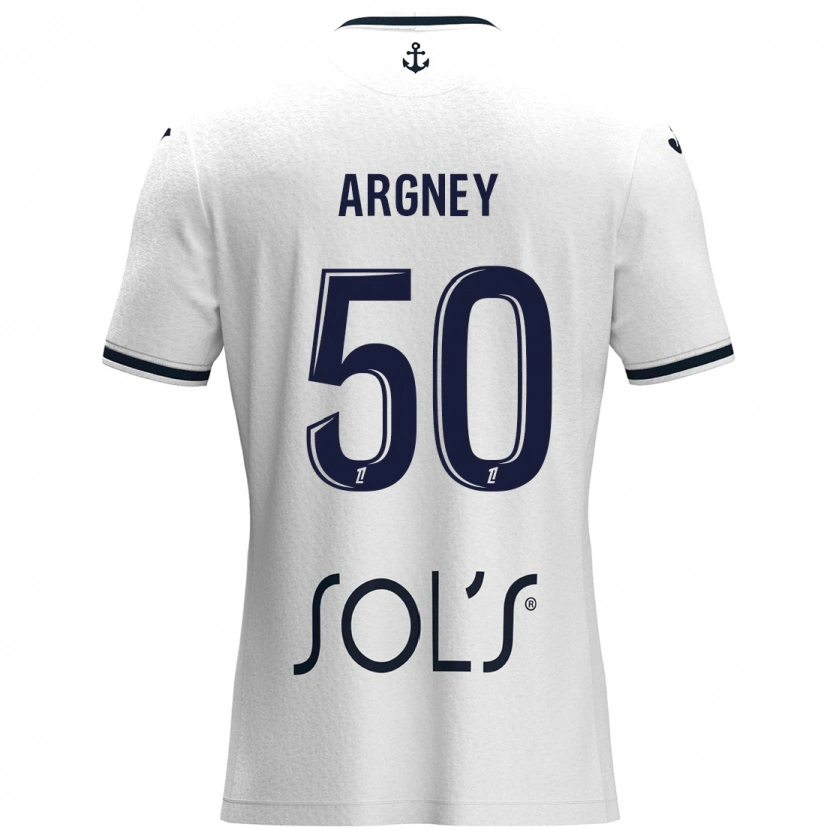 Danxen Kinder Paul Argney #50 Weiß Dunkelblau Auswärtstrikot Trikot 2024/25 T-Shirt Schweiz