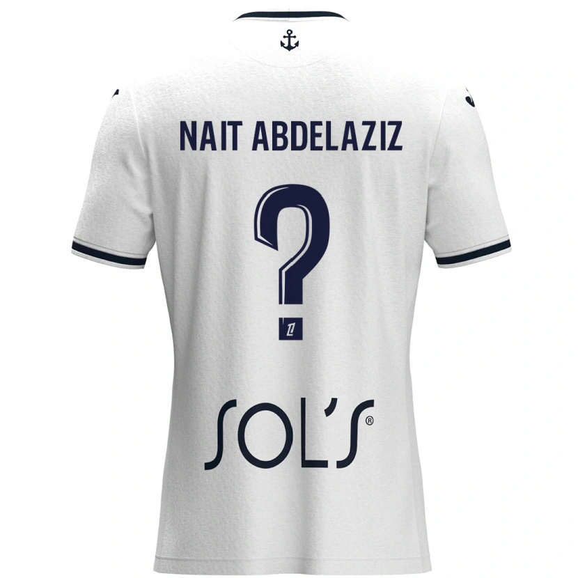 Danxen Kinder Elias Naït Abdelaziz #0 Weiß Dunkelblau Auswärtstrikot Trikot 2024/25 T-Shirt Schweiz