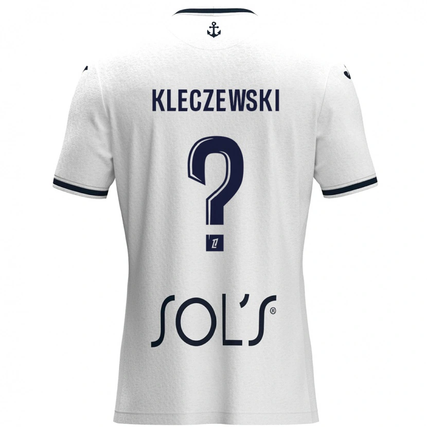 Danxen Kinder Louise Kleczewski #0 Weiß Dunkelblau Auswärtstrikot Trikot 2024/25 T-Shirt Schweiz