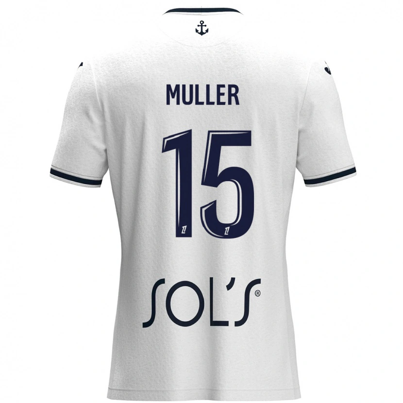 Danxen Kinder Laura Muller #15 Weiß Dunkelblau Auswärtstrikot Trikot 2024/25 T-Shirt Schweiz