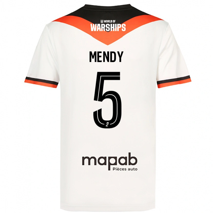 Danxen Kinder Benjamin Mendy #5 Weiß Auswärtstrikot Trikot 2024/25 T-Shirt Schweiz