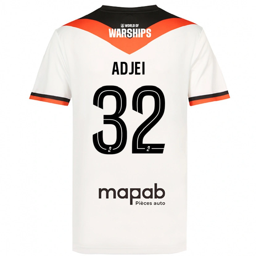 Danxen Kinder Nathaniel Adjei #32 Weiß Auswärtstrikot Trikot 2024/25 T-Shirt Schweiz