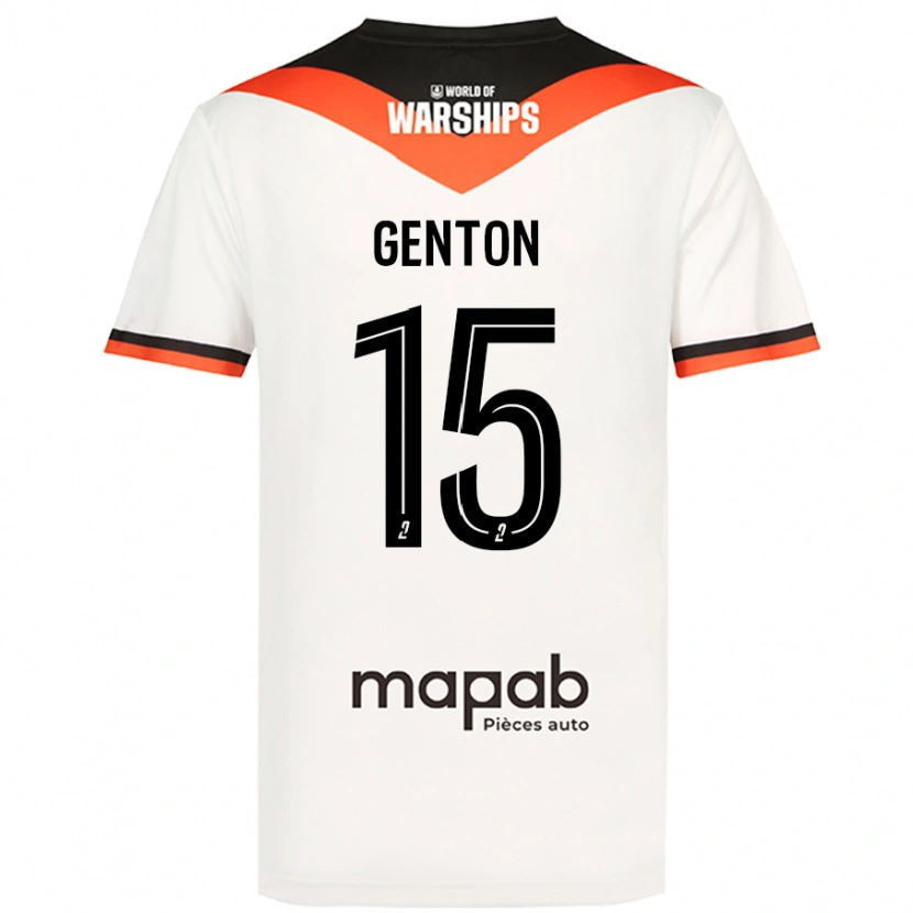 Danxen Kinder Enzo Genton #15 Weiß Auswärtstrikot Trikot 2024/25 T-Shirt Schweiz