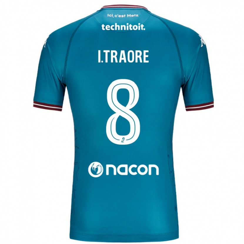 Danxen Kinder Ismaël Traoré #8 Blau Petrol Auswärtstrikot Trikot 2024/25 T-Shirt Schweiz