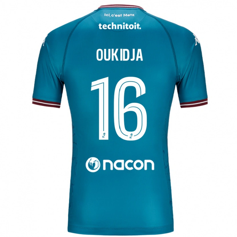 Danxen Kinder Alexandre Oukidja #16 Blau Petrol Auswärtstrikot Trikot 2024/25 T-Shirt Schweiz