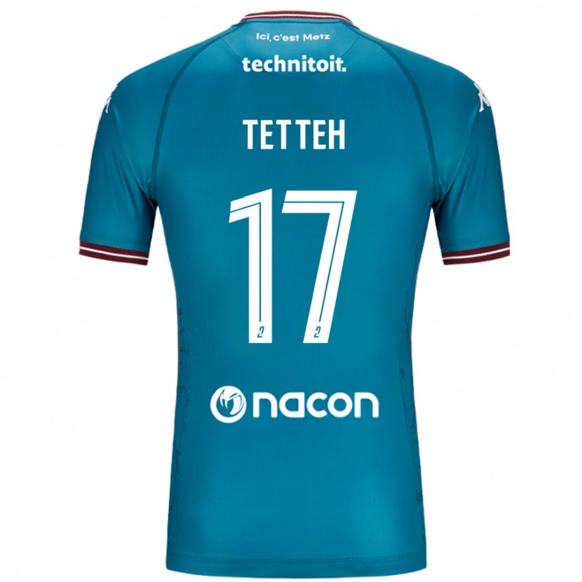 Danxen Kinder Benjamin Tetteh #17 Blau Petrol Auswärtstrikot Trikot 2024/25 T-Shirt Schweiz