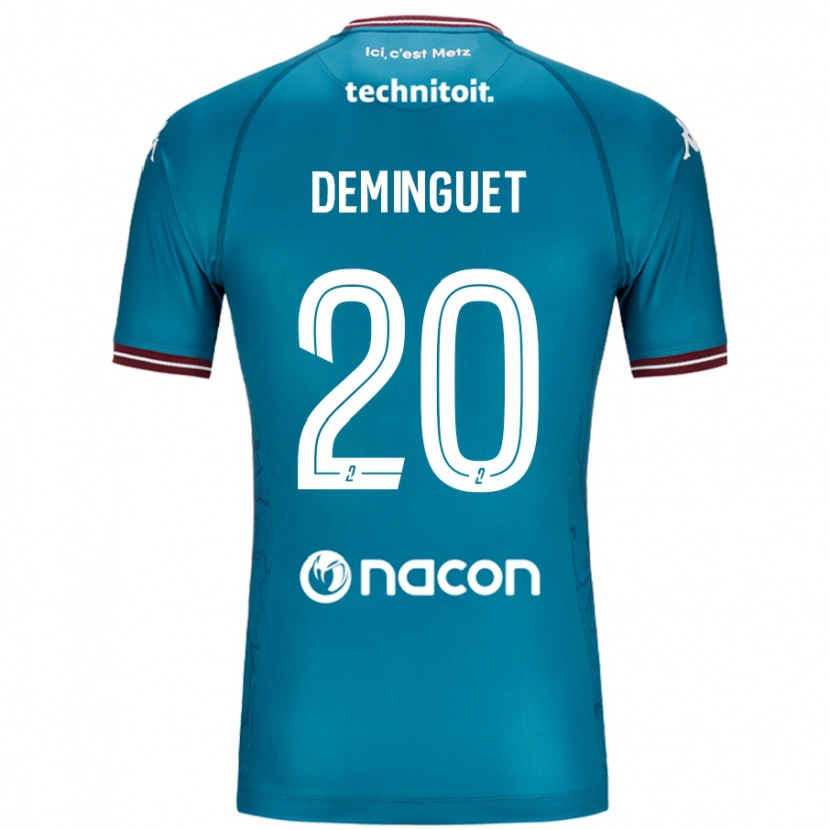 Danxen Kinder Jessy Deminguet #20 Blau Petrol Auswärtstrikot Trikot 2024/25 T-Shirt Schweiz