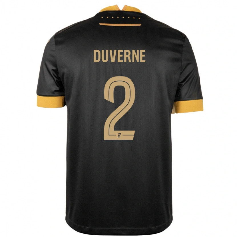 Danxen Kinder Jean-Kévin Duverne #2 Schwarz Braun Auswärtstrikot Trikot 2024/25 T-Shirt Schweiz