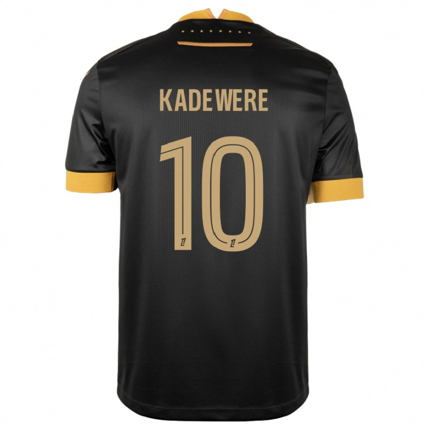 Danxen Kinder Tino Kadewere #10 Schwarz Braun Auswärtstrikot Trikot 2024/25 T-Shirt Schweiz