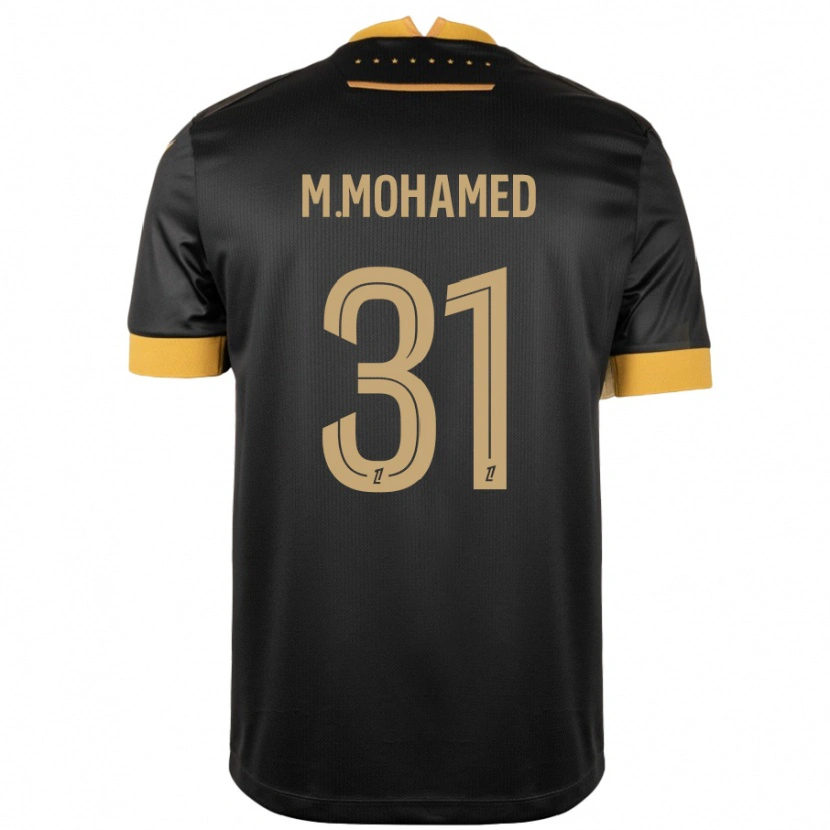 Danxen Kinder Mostafa Mohamed #31 Schwarz Braun Auswärtstrikot Trikot 2024/25 T-Shirt Schweiz