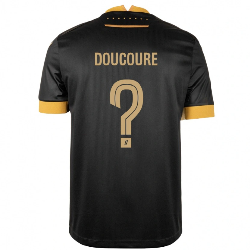 Danxen Kinder Sékou Doucouré #0 Schwarz Braun Auswärtstrikot Trikot 2024/25 T-Shirt Schweiz