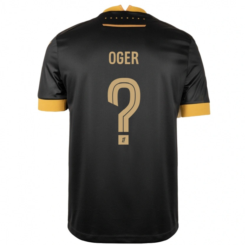 Danxen Kinder Mathis Oger #0 Schwarz Braun Auswärtstrikot Trikot 2024/25 T-Shirt Schweiz