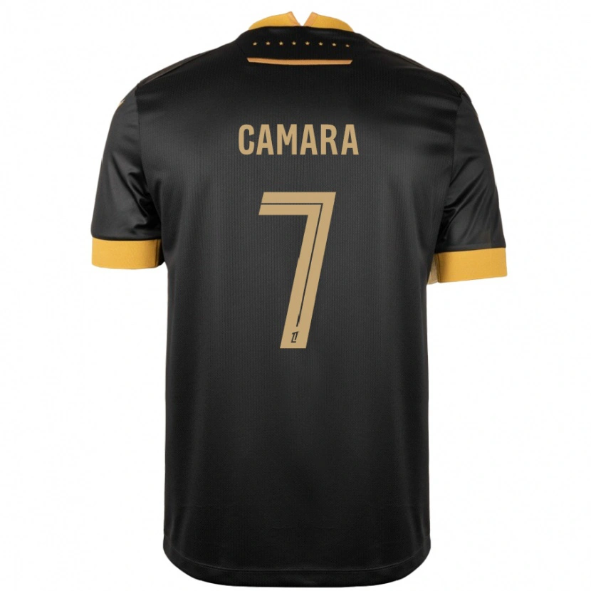 Danxen Kinder Mohamed Camara #7 Schwarz Braun Auswärtstrikot Trikot 2024/25 T-Shirt Schweiz