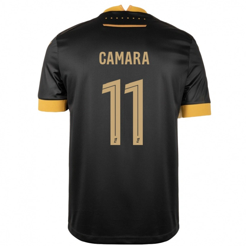 Danxen Kinder Aboubacar Camara #11 Schwarz Braun Auswärtstrikot Trikot 2024/25 T-Shirt Schweiz