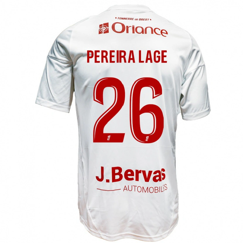 Danxen Kinder Mathias Pereira Lage #26 Weiß Rot Auswärtstrikot Trikot 2024/25 T-Shirt Schweiz