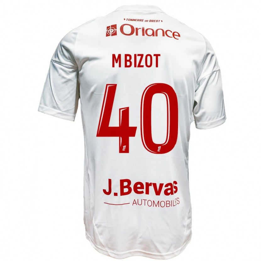 Danxen Kinder Marco Bizot #40 Weiß Rot Auswärtstrikot Trikot 2024/25 T-Shirt Schweiz