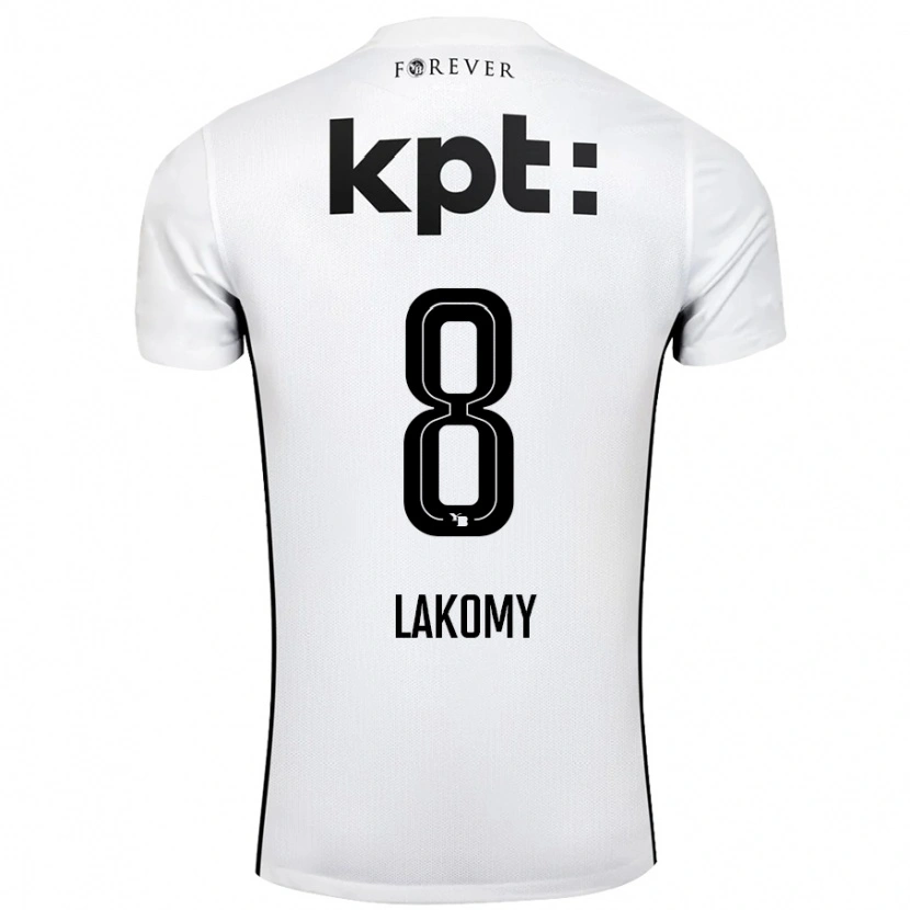 Danxen Kinder Lukasz Lakomy #8 Weiß Schwarz Auswärtstrikot Trikot 2024/25 T-Shirt Schweiz