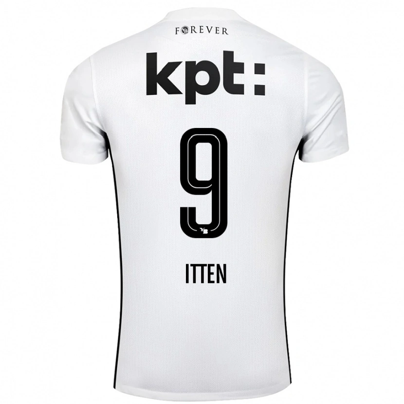 Danxen Kinder Cedric Itten #9 Weiß Schwarz Auswärtstrikot Trikot 2024/25 T-Shirt Schweiz