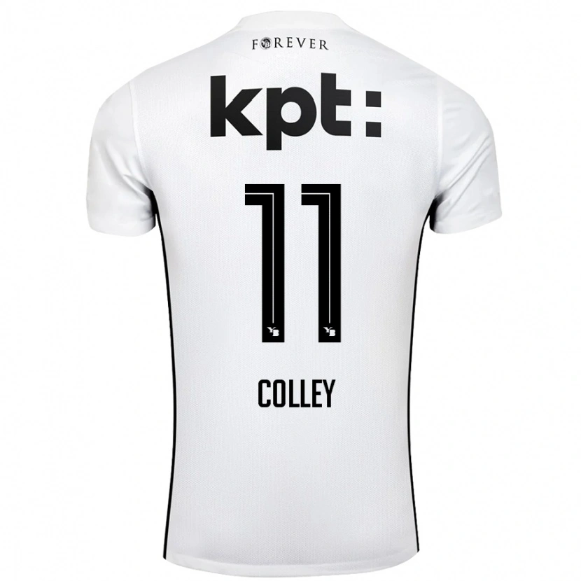 Danxen Kinder Ebrima Colley #11 Weiß Schwarz Auswärtstrikot Trikot 2024/25 T-Shirt Schweiz