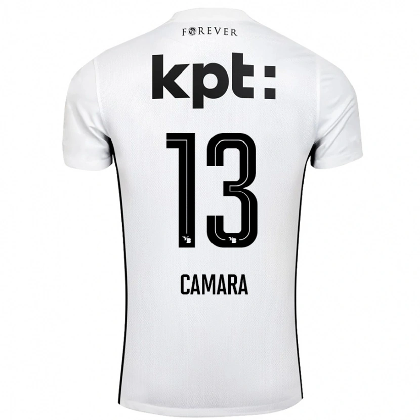 Danxen Kinder Mohamed Camara #13 Weiß Schwarz Auswärtstrikot Trikot 2024/25 T-Shirt Schweiz