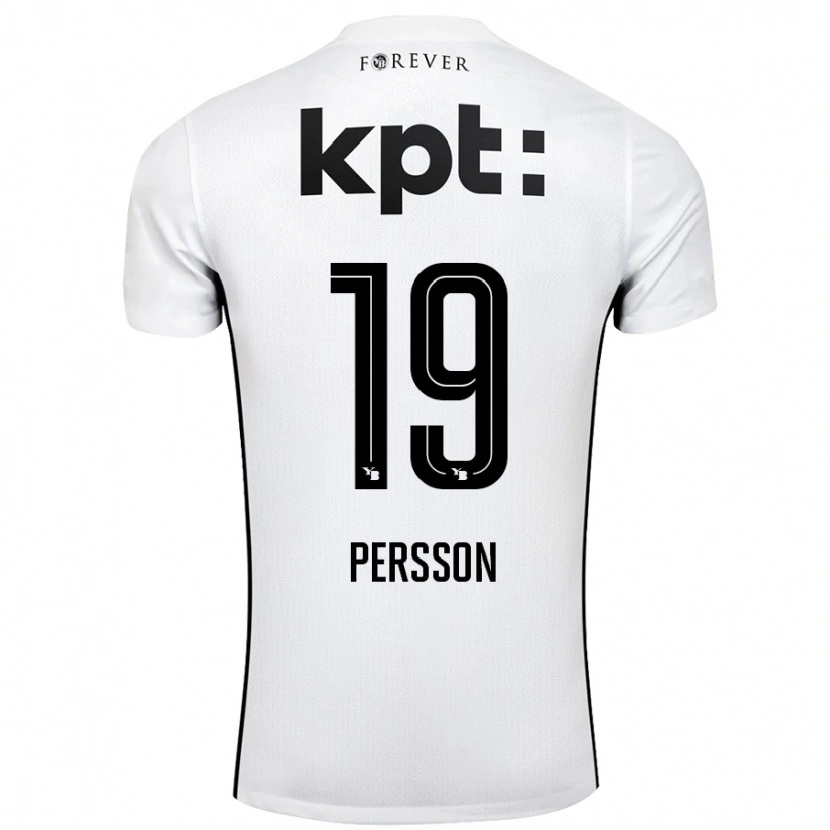 Danxen Kinder Noah Persson #19 Weiß Schwarz Auswärtstrikot Trikot 2024/25 T-Shirt Schweiz