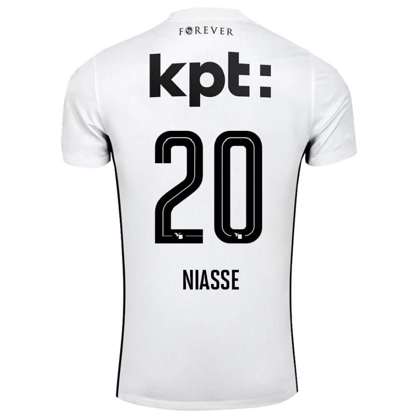 Danxen Kinder Cheikh Niasse #20 Weiß Schwarz Auswärtstrikot Trikot 2024/25 T-Shirt Schweiz