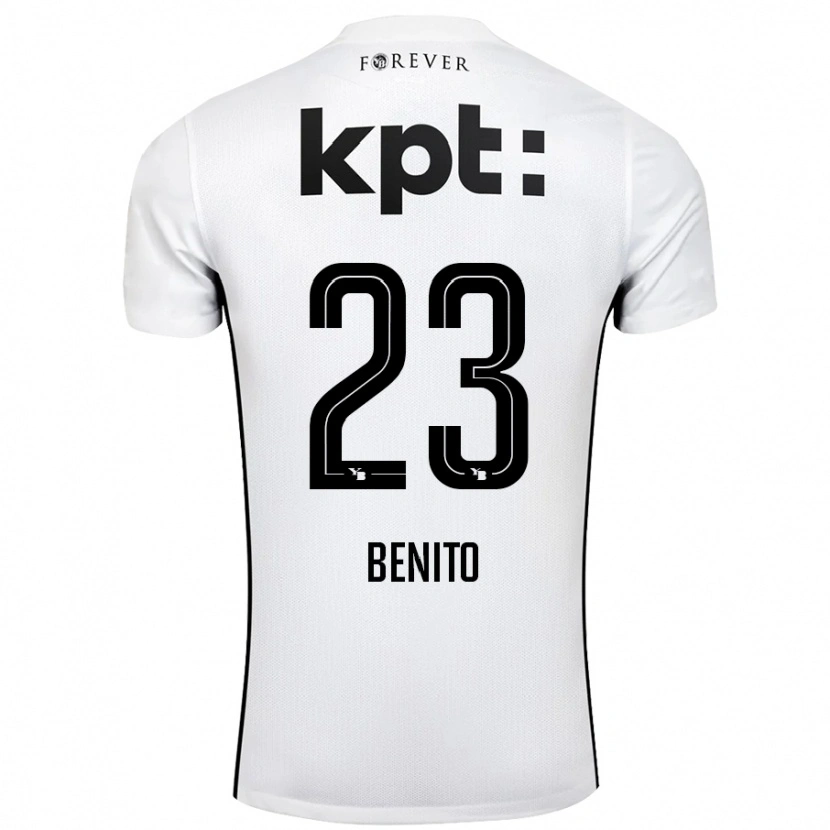 Danxen Kinder Loris Benito #23 Weiß Schwarz Auswärtstrikot Trikot 2024/25 T-Shirt Schweiz