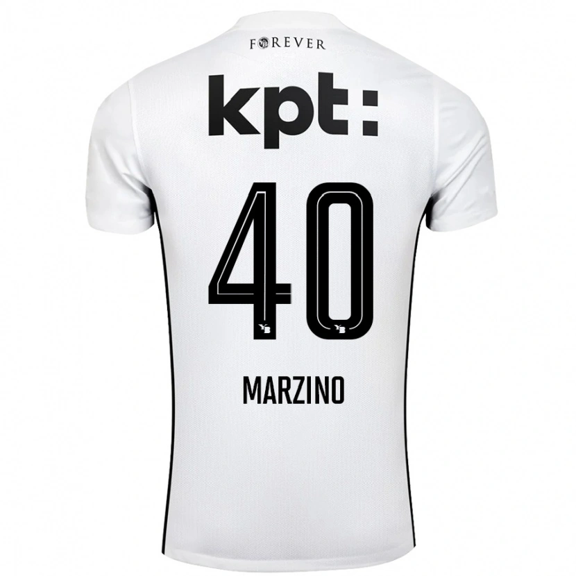 Danxen Kinder Dario Marzino #40 Weiß Schwarz Auswärtstrikot Trikot 2024/25 T-Shirt Schweiz