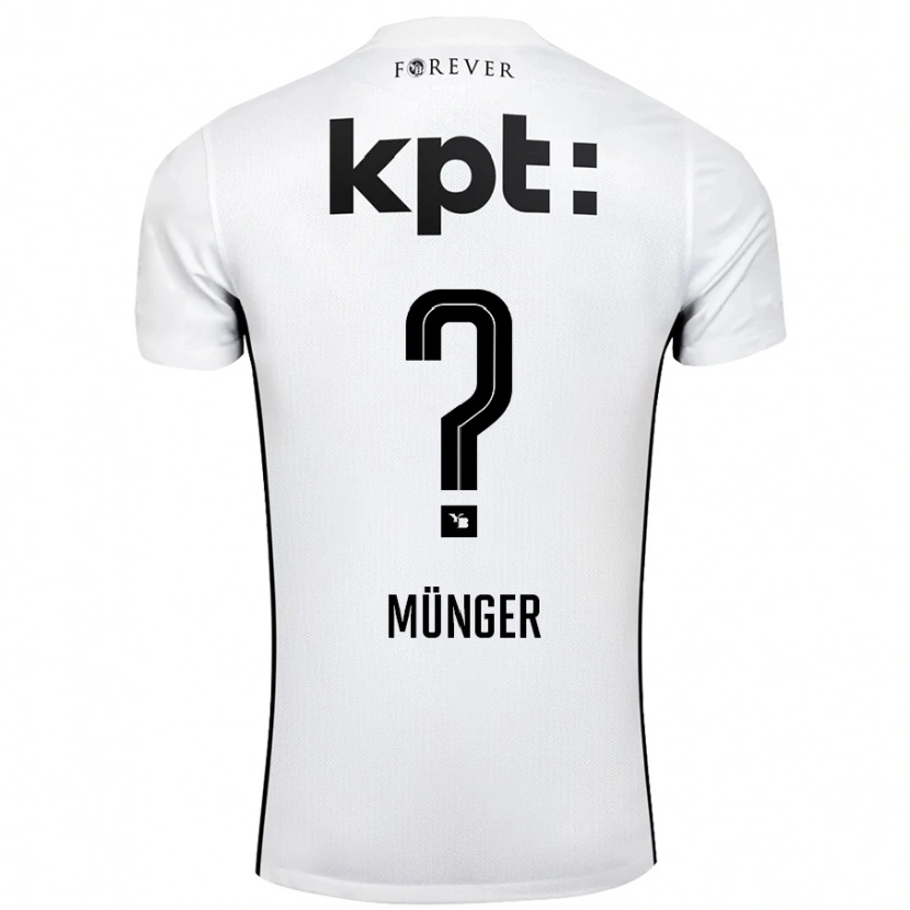 Danxen Kinder Nil Münger #0 Weiß Schwarz Auswärtstrikot Trikot 2024/25 T-Shirt Schweiz