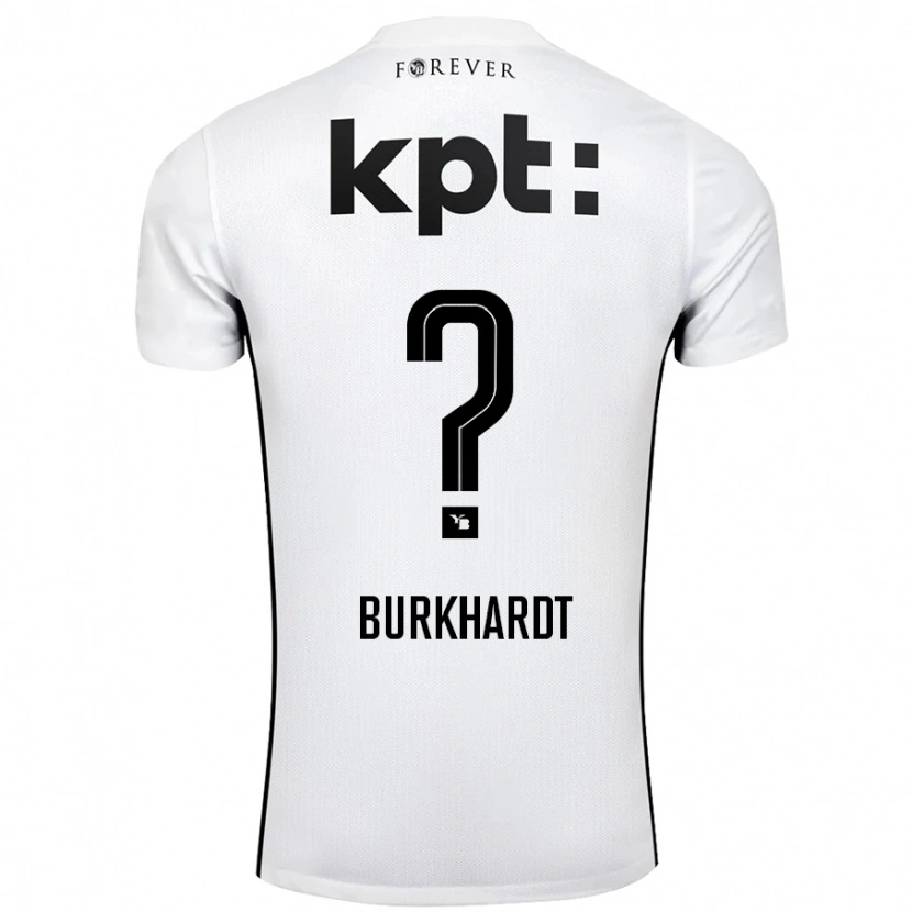 Danxen Kinder Alessio Burkhardt #0 Weiß Schwarz Auswärtstrikot Trikot 2024/25 T-Shirt Schweiz