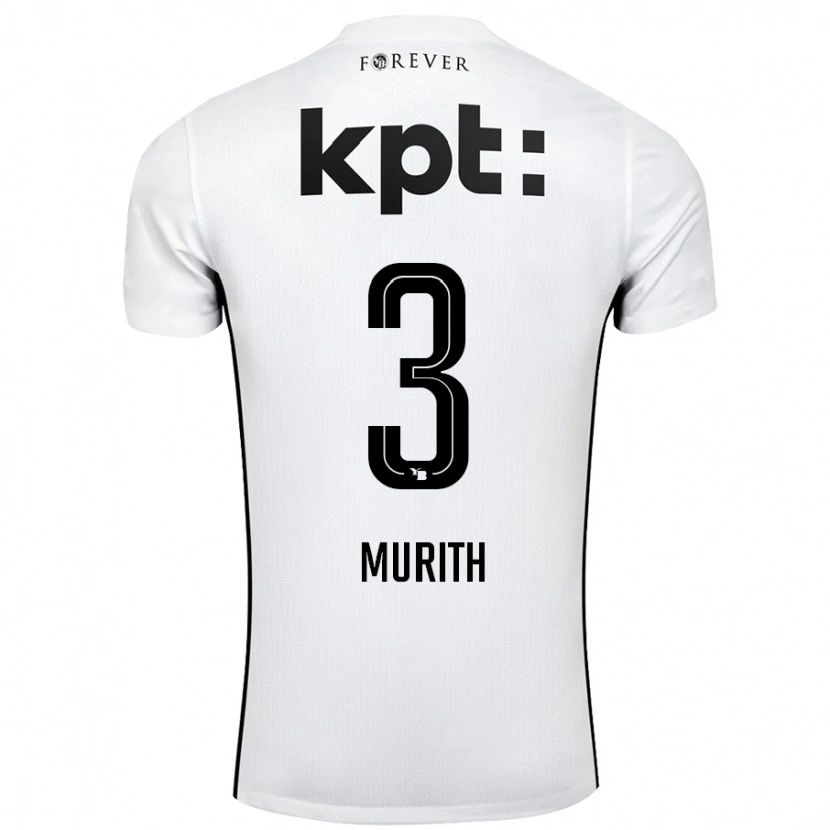 Danxen Kinder Tom Murith #3 Weiß Schwarz Auswärtstrikot Trikot 2024/25 T-Shirt Schweiz