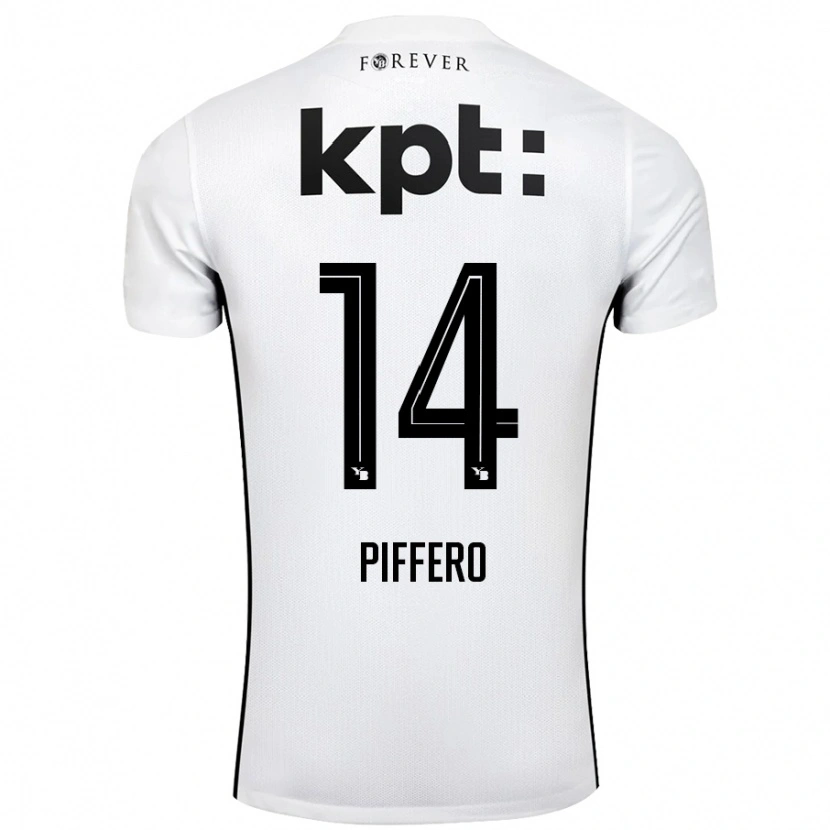 Danxen Kinder David Piffero #14 Weiß Schwarz Auswärtstrikot Trikot 2024/25 T-Shirt Schweiz