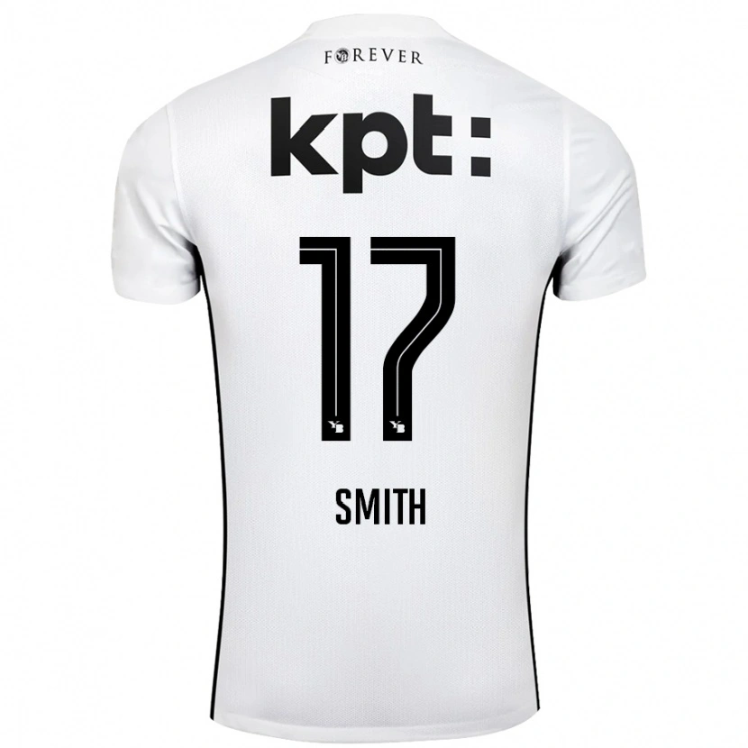 Danxen Kinder Rhodri Smith #17 Weiß Schwarz Auswärtstrikot Trikot 2024/25 T-Shirt Schweiz