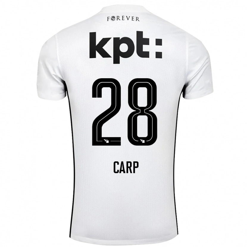 Danxen Kinder Cristina Carp #28 Weiß Schwarz Auswärtstrikot Trikot 2024/25 T-Shirt Schweiz