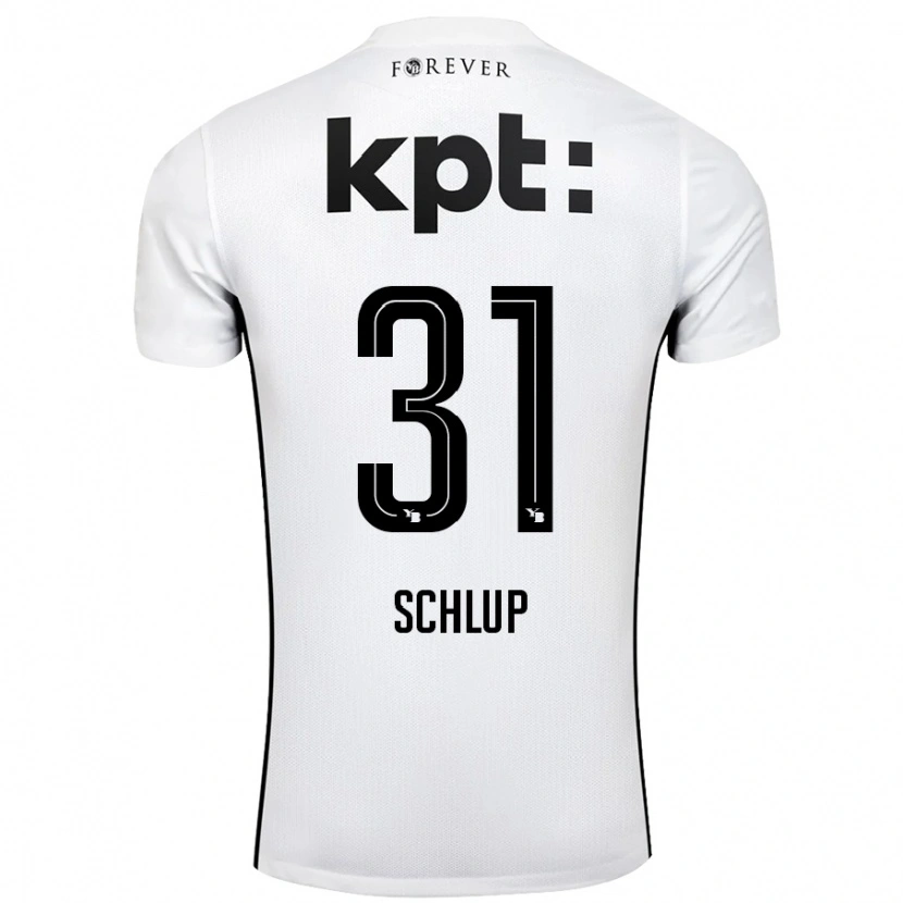 Danxen Kinder Giulia Schlup #31 Weiß Schwarz Auswärtstrikot Trikot 2024/25 T-Shirt Schweiz