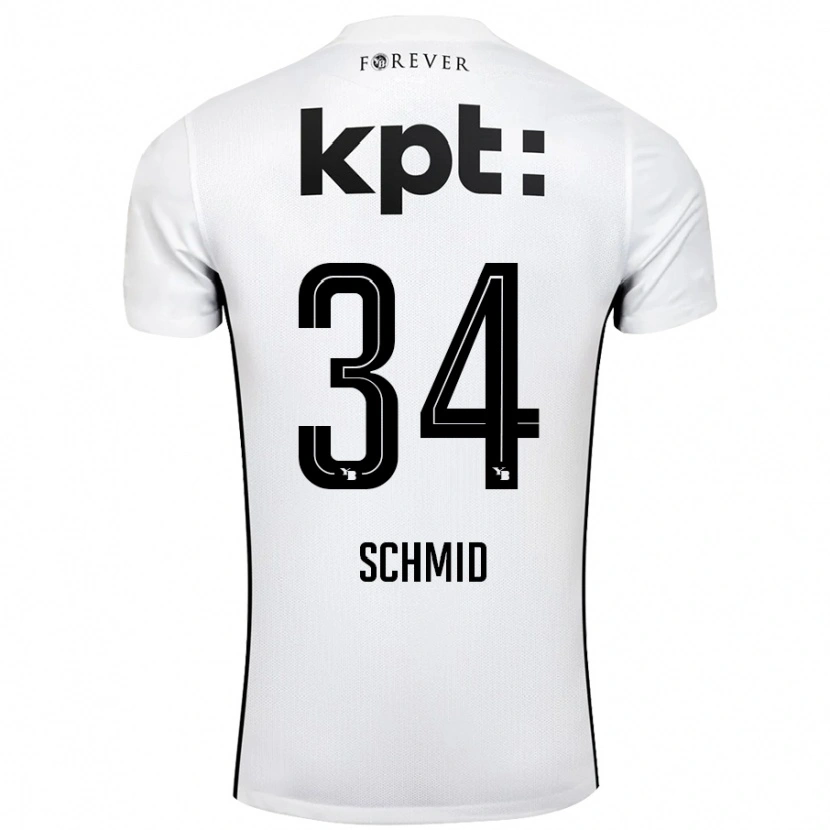 Danxen Kinder Céline Schmid #34 Weiß Schwarz Auswärtstrikot Trikot 2024/25 T-Shirt Schweiz