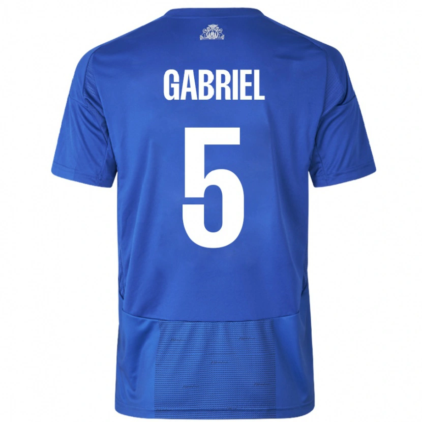 Danxen Kinder Gabriel Pereira #5 Weiß Blau Auswärtstrikot Trikot 2024/25 T-Shirt Schweiz