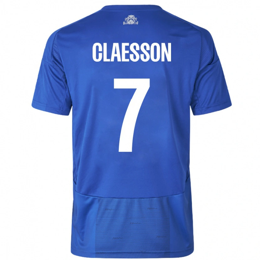 Danxen Kinder Viktor Claesson #7 Weiß Blau Auswärtstrikot Trikot 2024/25 T-Shirt Schweiz