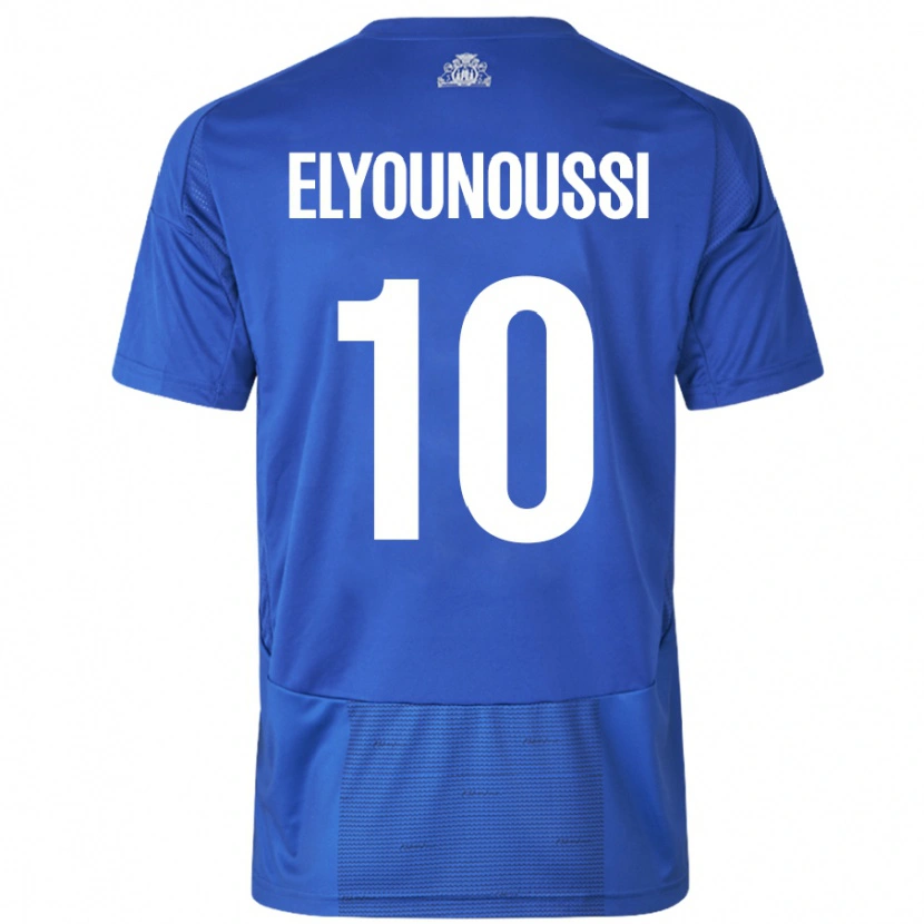 Danxen Kinder Mohamed Elyounoussi #10 Weiß Blau Auswärtstrikot Trikot 2024/25 T-Shirt Schweiz