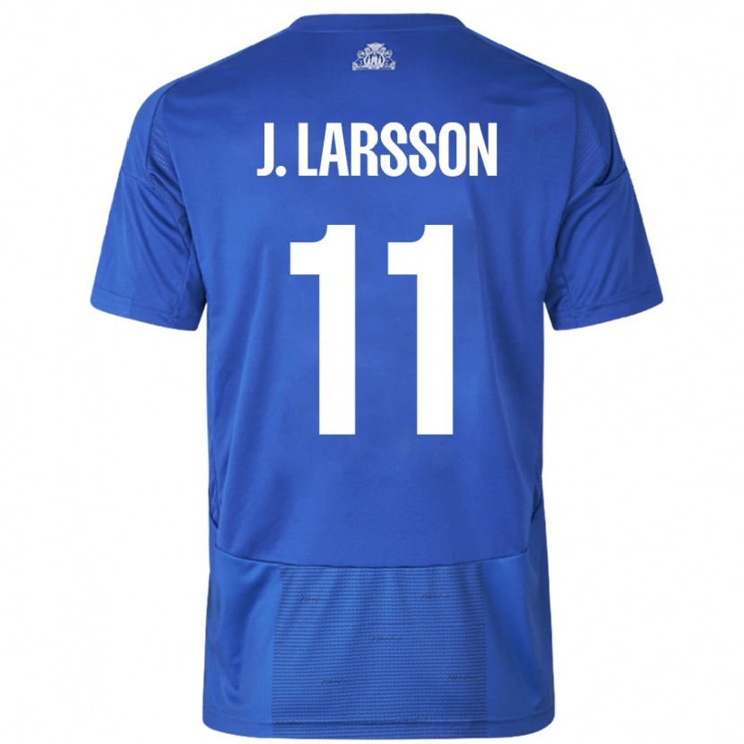 Danxen Kinder Jordan Larsson #11 Weiß Blau Auswärtstrikot Trikot 2024/25 T-Shirt Schweiz