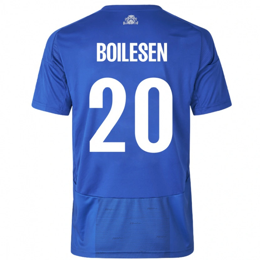 Danxen Kinder Nicolai Boilesen #20 Weiß Blau Auswärtstrikot Trikot 2024/25 T-Shirt Schweiz