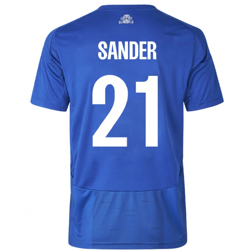 Danxen Kinder Theo Sander #21 Weiß Blau Auswärtstrikot Trikot 2024/25 T-Shirt Schweiz