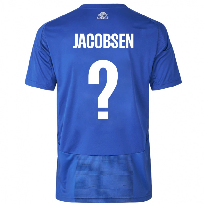 Danxen Kinder Holger Jacobsen #0 Weiß Blau Auswärtstrikot Trikot 2024/25 T-Shirt Schweiz